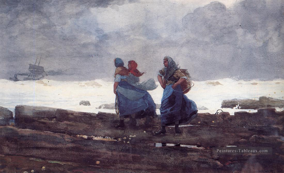Fisherwives réalisme peintre Winslow Homer Peintures à l'huile